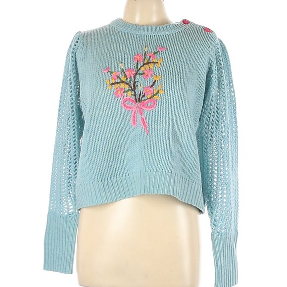 SOLD Loveshackfancy ROSIE Sweater FLORAL BOUQUET - Picture 10 of 11